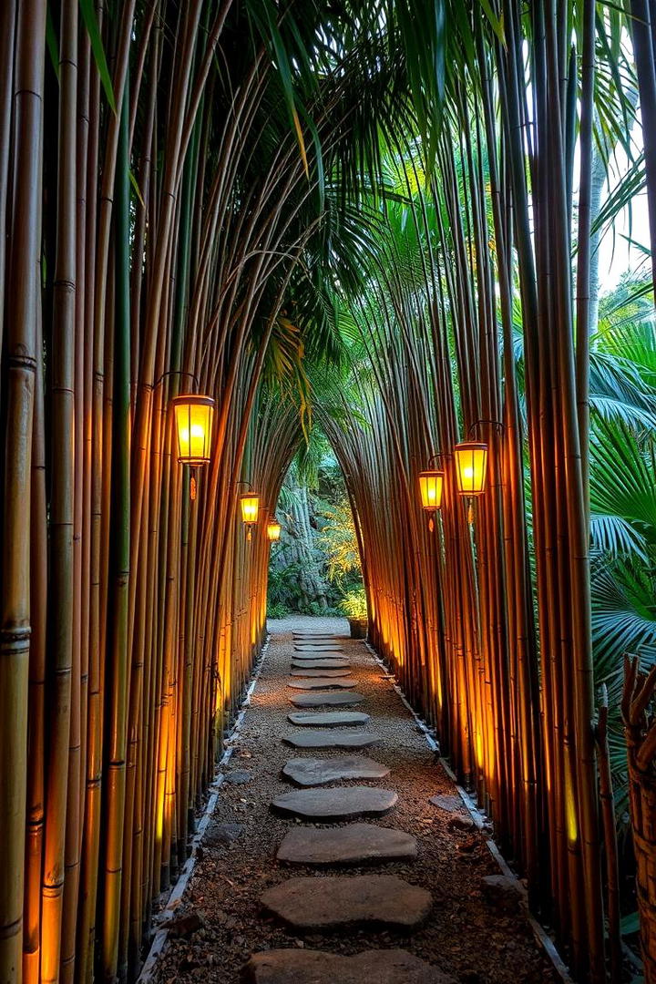 Inviting Bamboo Covered Passage - 30 Covered Walkway Ideas