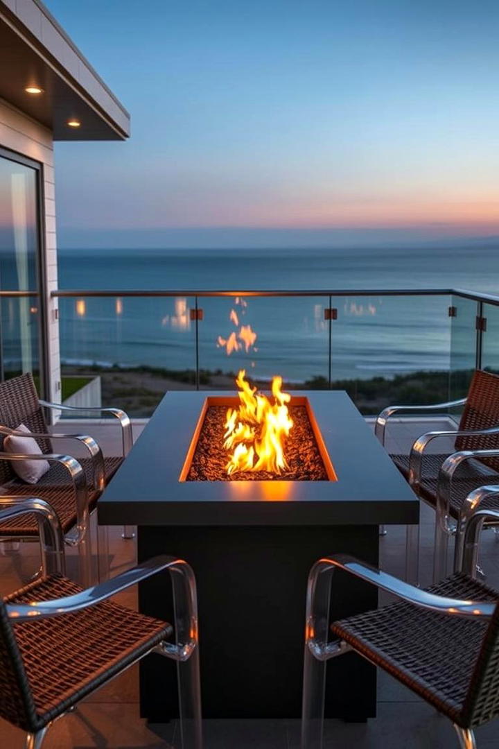 Inviting Fire Table and Seating - 30 Modern Backyard Ideas