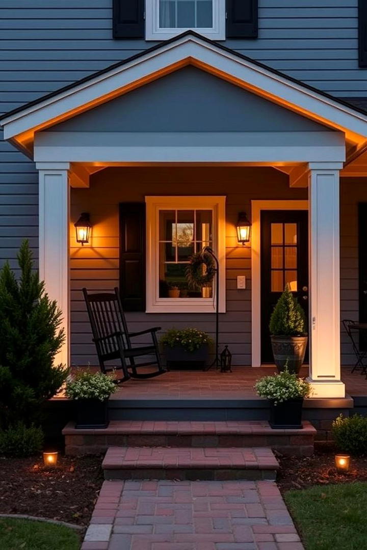 Inviting Front Porch Look - 30 Grey House With Black Trim