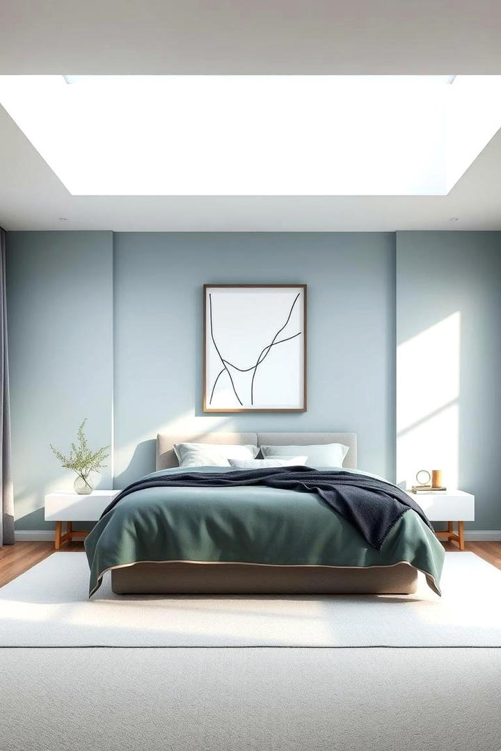 Inviting Minimal Art - 30 Duck Egg Blue Bedroom Ideas