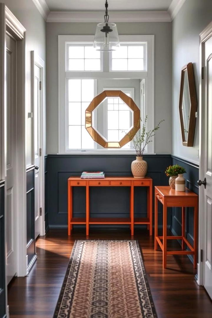 Inviting Teal and Orange Entryway - 30 Teal and Orange Color Scheme for Your Rooms