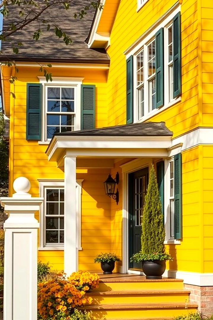 Inviting Yellow Glow - 21 Exterior House Colors  Inspiration