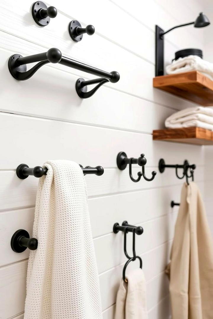 Iron Hardware Accents - 21 Country Bathroom Ideas