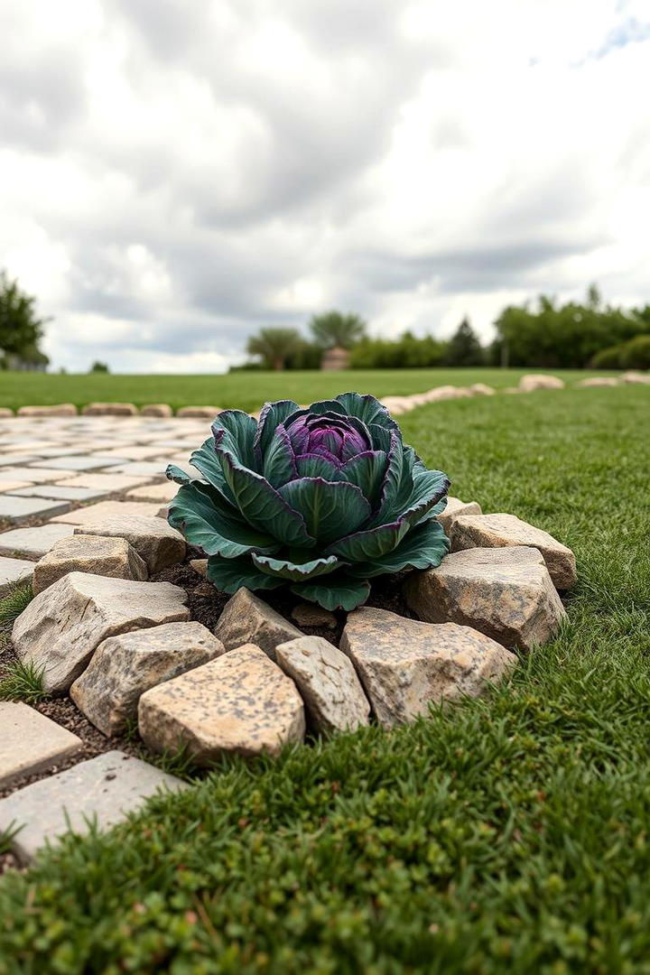 Irregular Rock Paver Border - 30 Stone Garden Edging Ideas