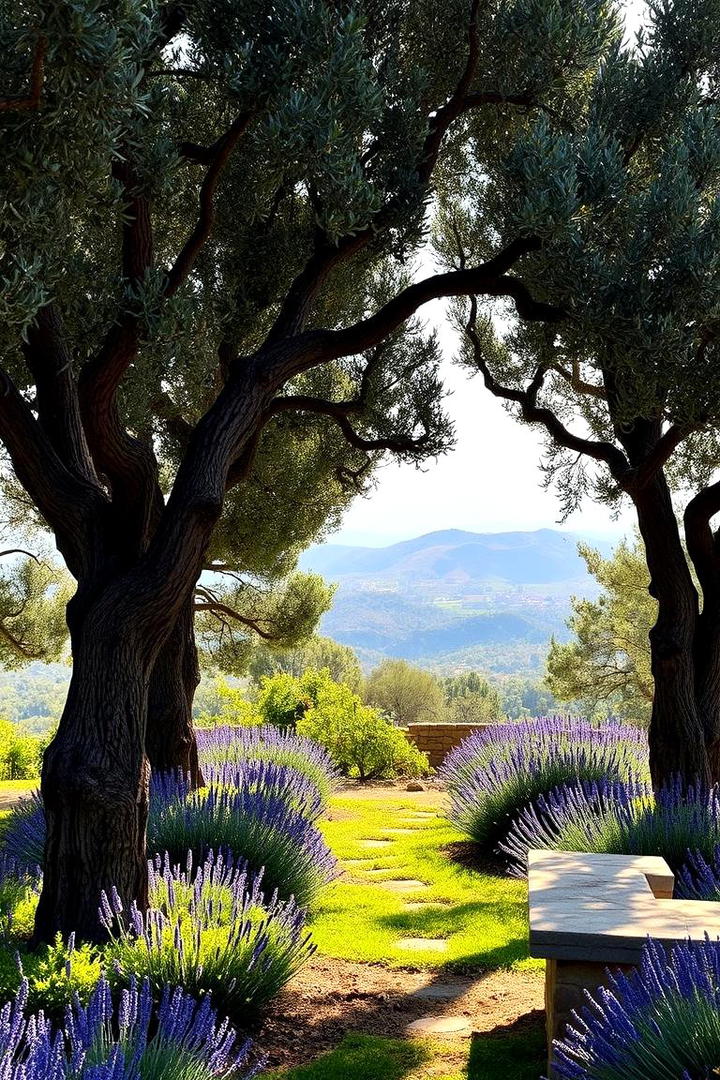 Italian Garden Featuring Olive Trees - 30 Italian Garden Design Ideas