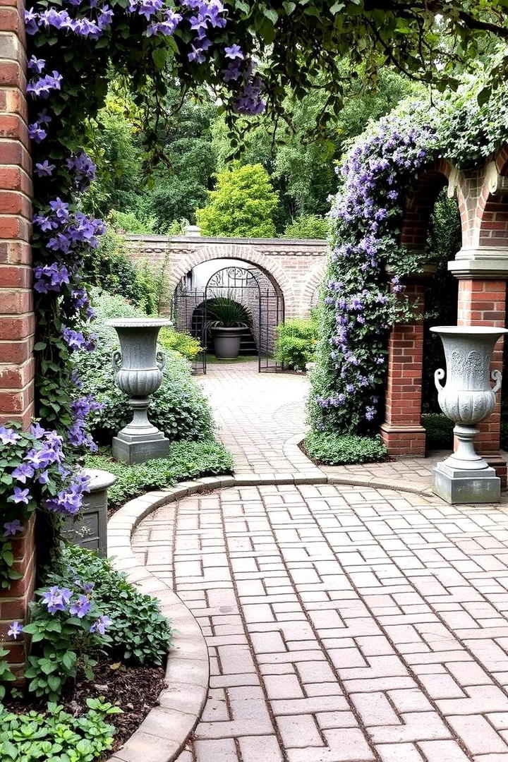 Italian Garden with Rustic Brickwork - 30 Italian Garden Design Ideas