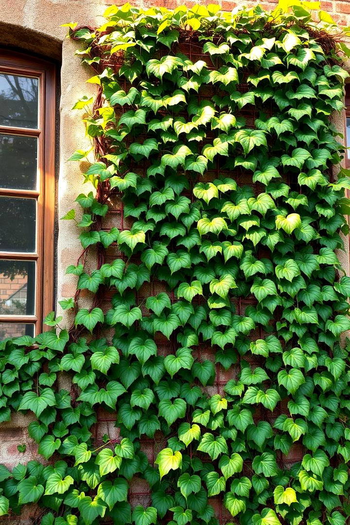 Ivy Covered Living Wall - 30 Indoor Plant Wall Ideas