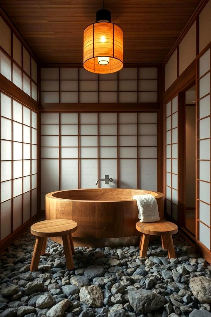 Japanese Inspired Soaking Tub - 30 Bathtub Ideas