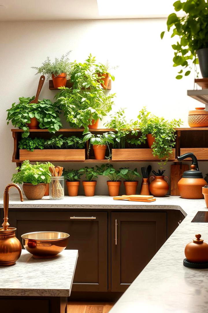 Kitchen Herb Garden Wall - 21 Green Accent Wall Ideas