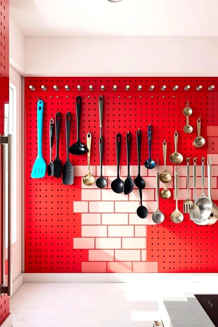 Kitchen Utensil Display - 30 Pegboard Ideas