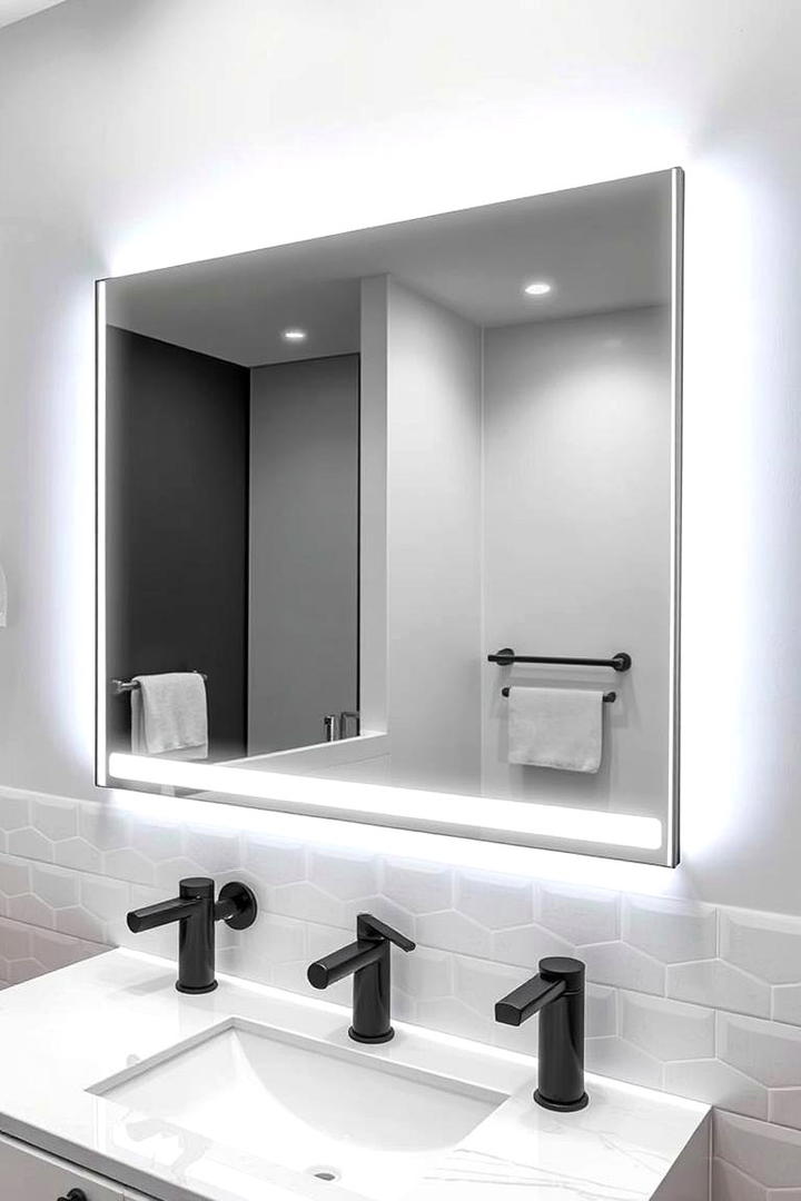 LED Backlit Vanity Mirror - 21 Bathroom Mirror Ideas