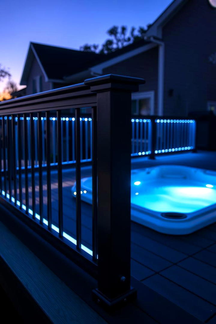 LED Illuminated Railing for Evening Ambiance - 21 Deck Railing Ideas