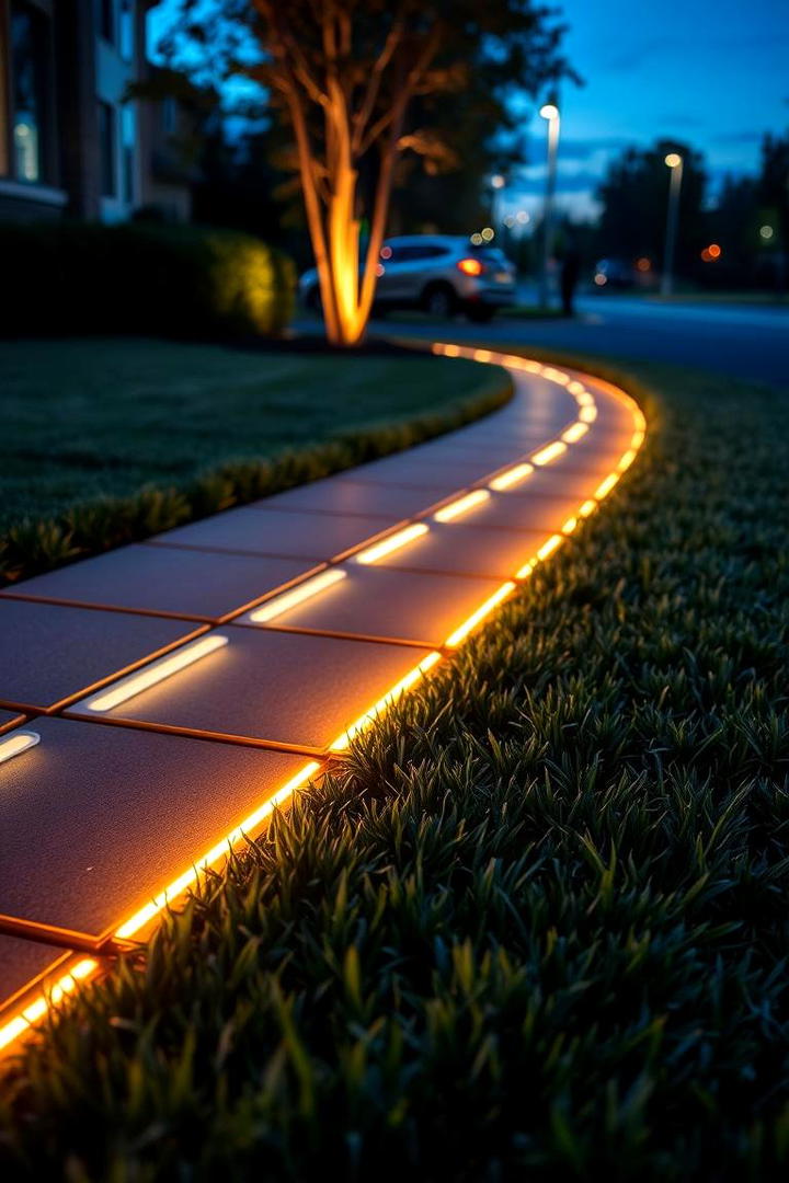 LED Lit Edging - 30 Modern Garden Edging Ideas