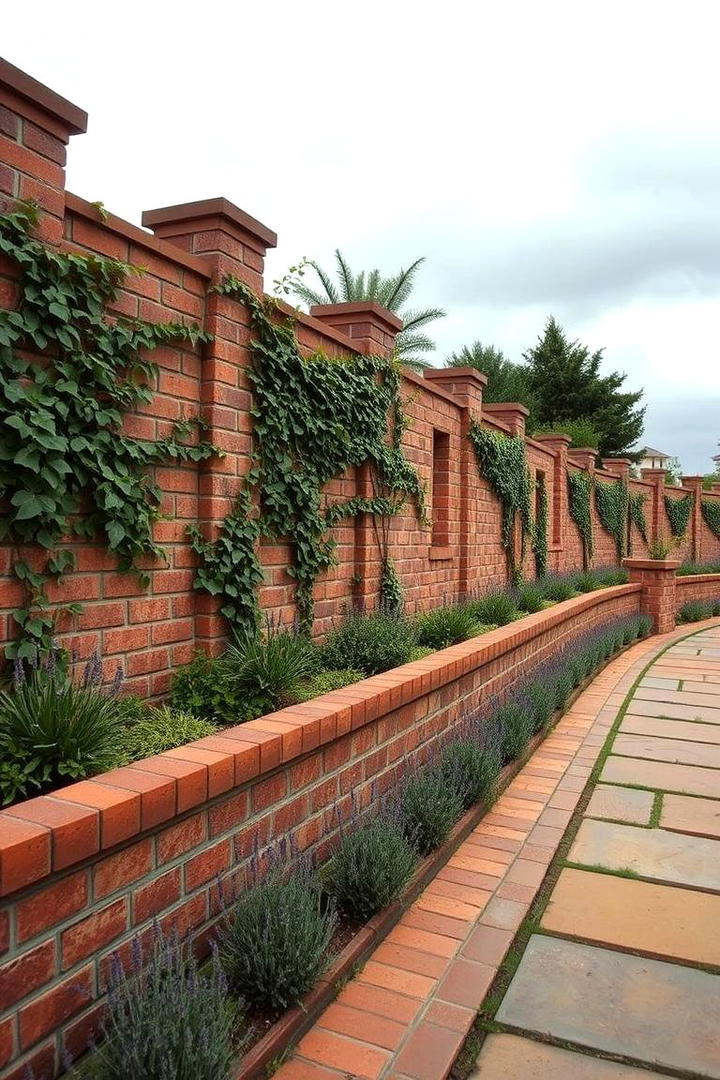 Landscape Integrated Walls - 30 Brown Brick Exterior Home Ideas