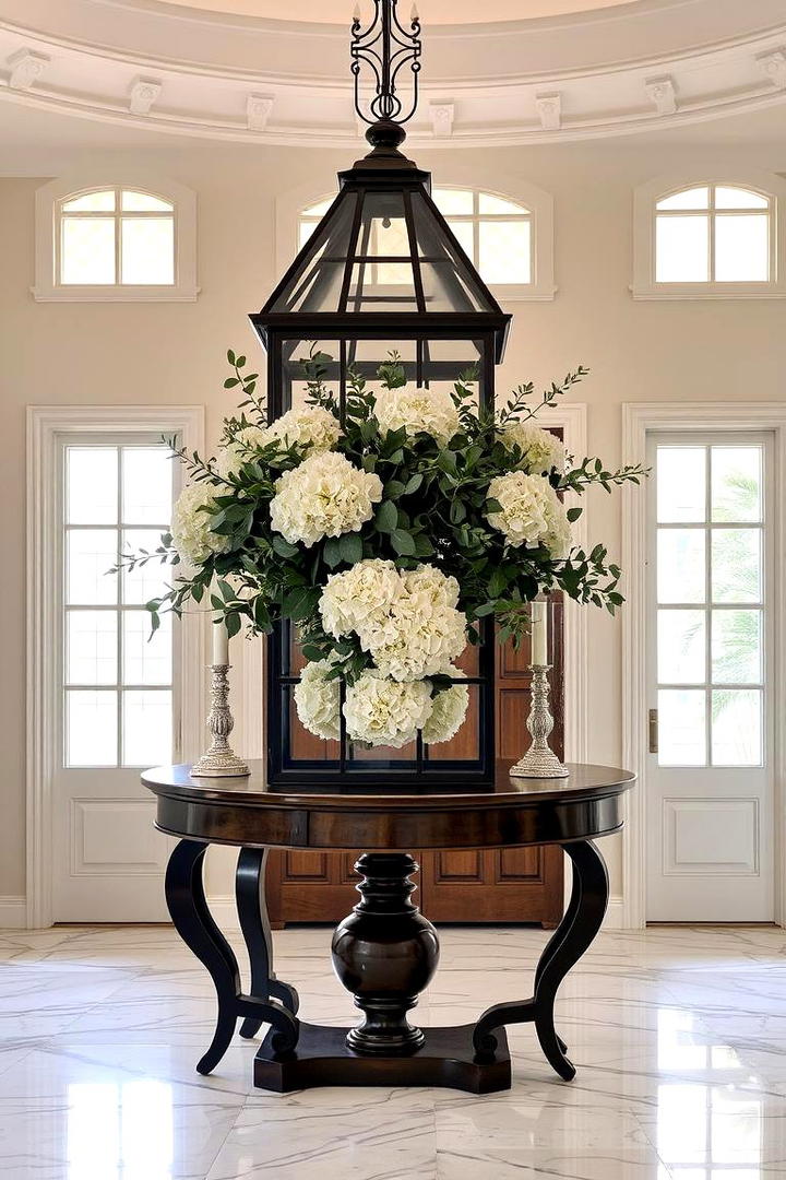 Lanterns with Floral Arrangements - 30 Lantern Decor Ideas