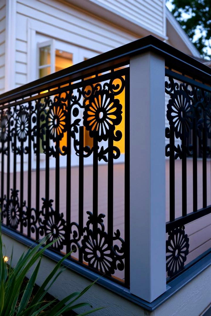 Laser Cut Metal Railing - 21 Deck Railing Ideas