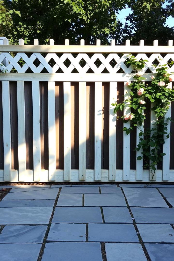 Lattice Top Privacy Fence - 30 Cheap Privacy Fence Ideas