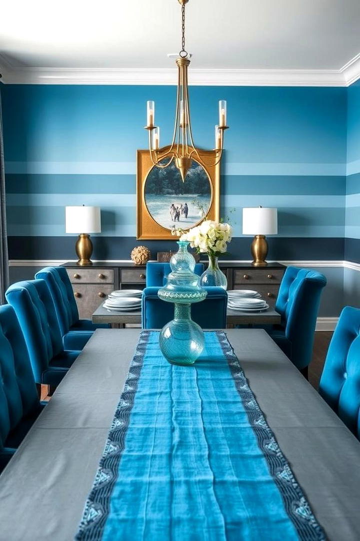 Layered Blue Hues - 21 Blue Dining Room Ideas