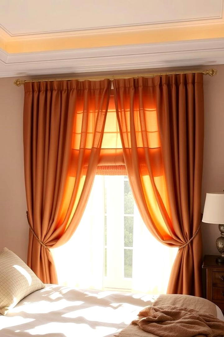 Layered Curtains - 21 Cozy Bedroom Ideas