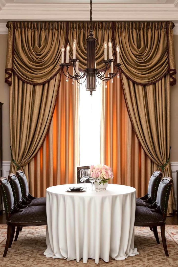 Layered Drapery Dining - 21 Formal Dining Room Ideas