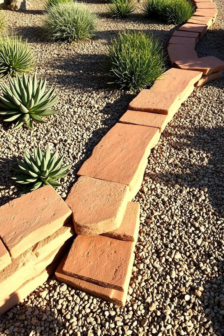 Layered Flagstone Edge - 30 Stone Garden Edging Ideas