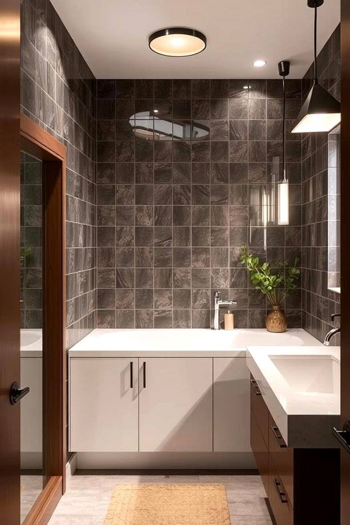 Layered Lighting Schemes - 21 Mid-century Modern Bathroom Ideas