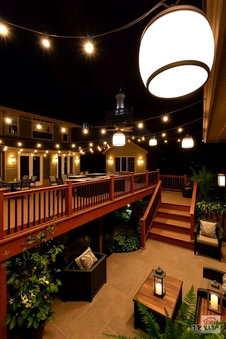 Layered Lighting for Depth - 21 Patio String Light Ideas