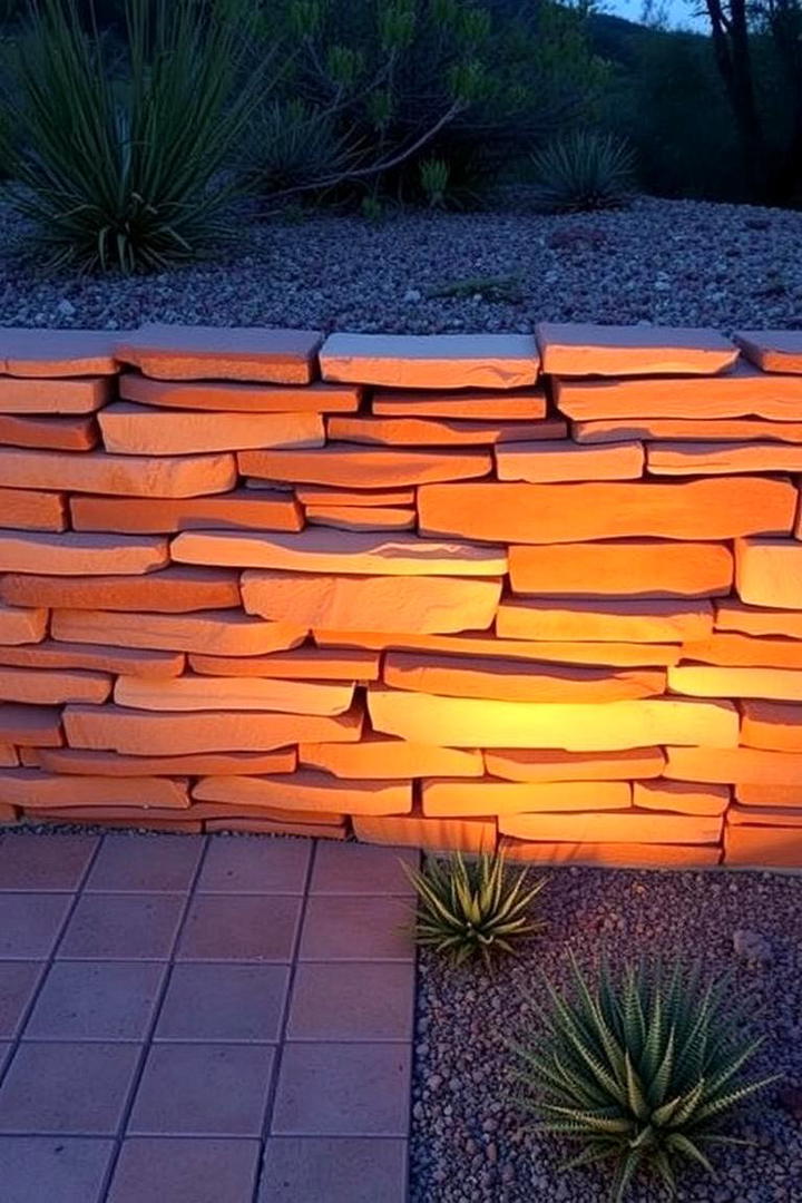 Layered Paver Wall - 30 Garden Wall Ideas