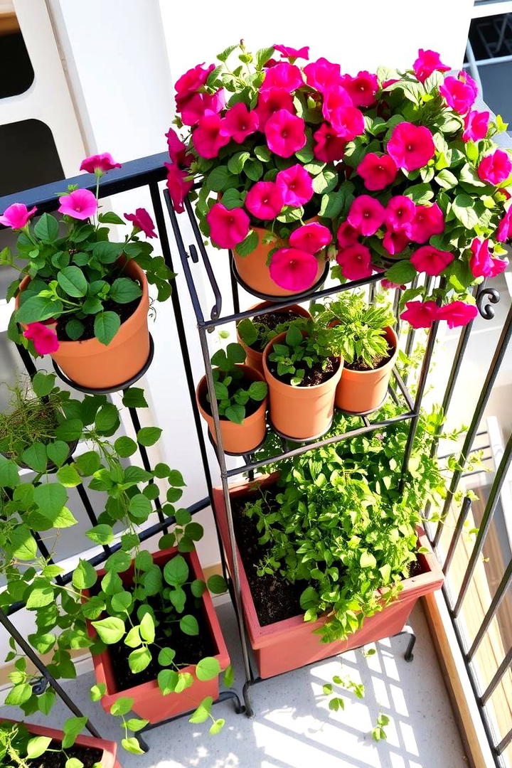 Layered Planter Displays - 21 Small Porch Ideas