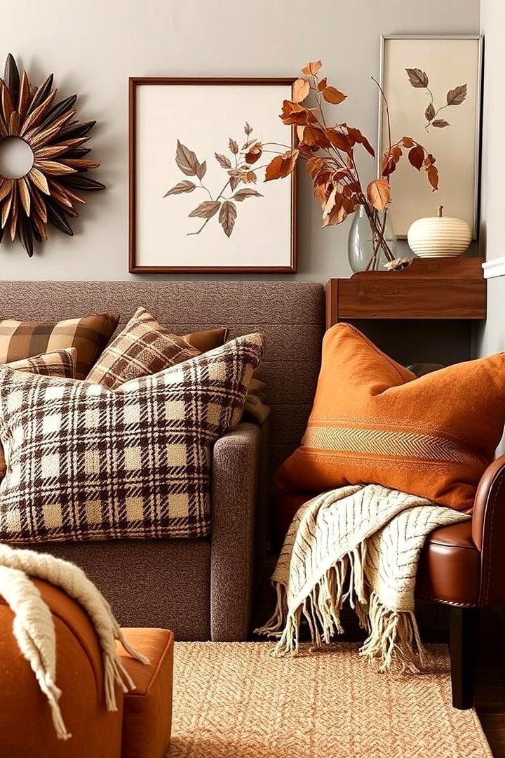 Layered Textures in Fall Hues - 21 Fall Decor Ideas