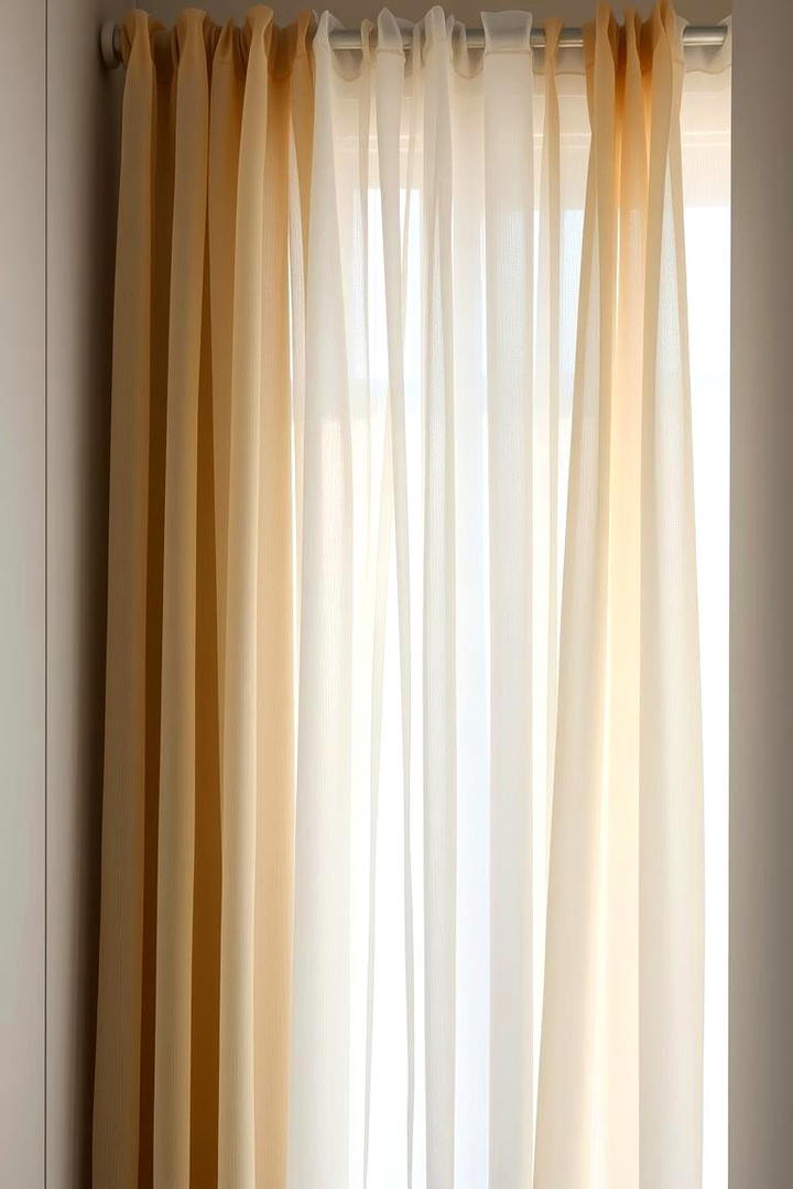 Layered Transparent Versatility - 30 closet curtain ideas