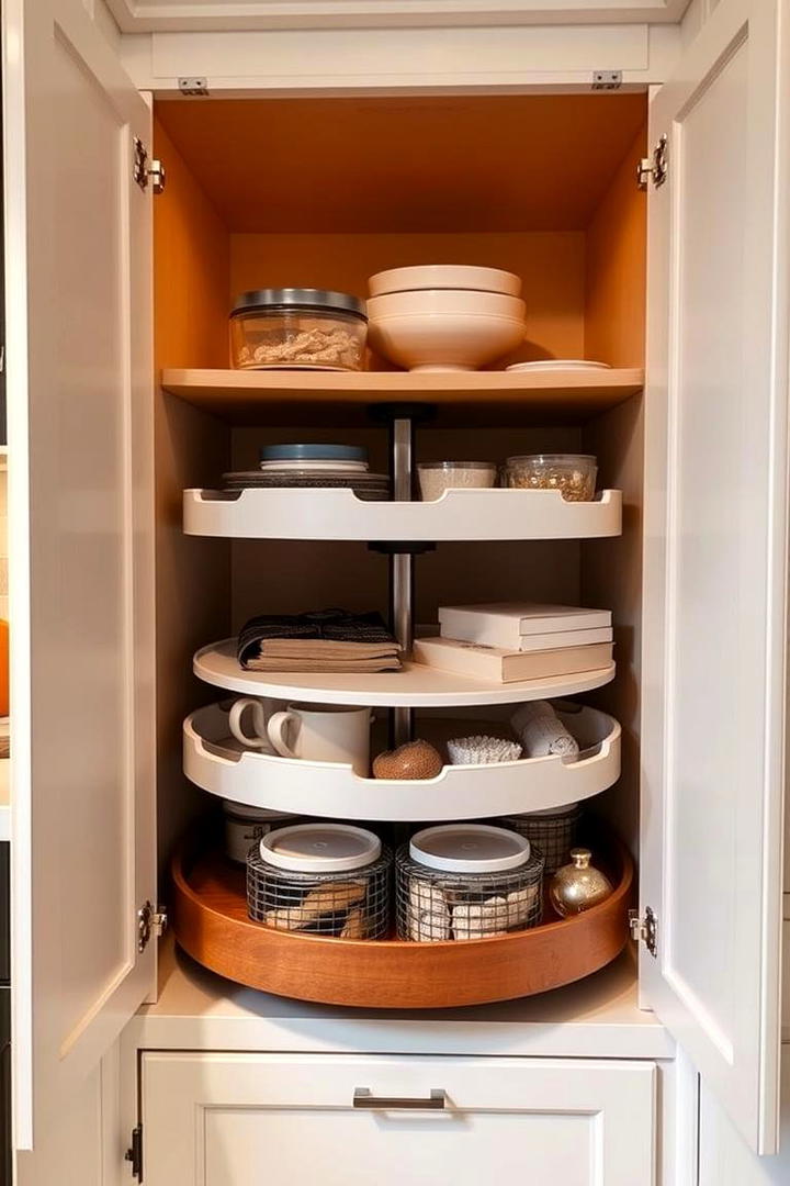 Lazy Susan Designs - 21 Kitchen Cabinet Organization Ideas