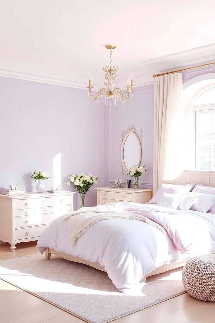 Light Purple and Cream Bedroom - 17 Purple Bedroom Ideas