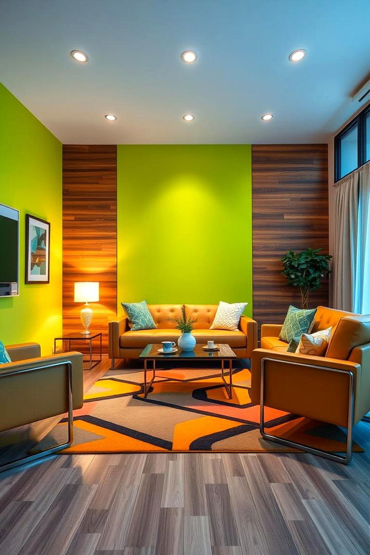 Lime Green Contemporary Vibe - 21 Green Accent Wall Ideas