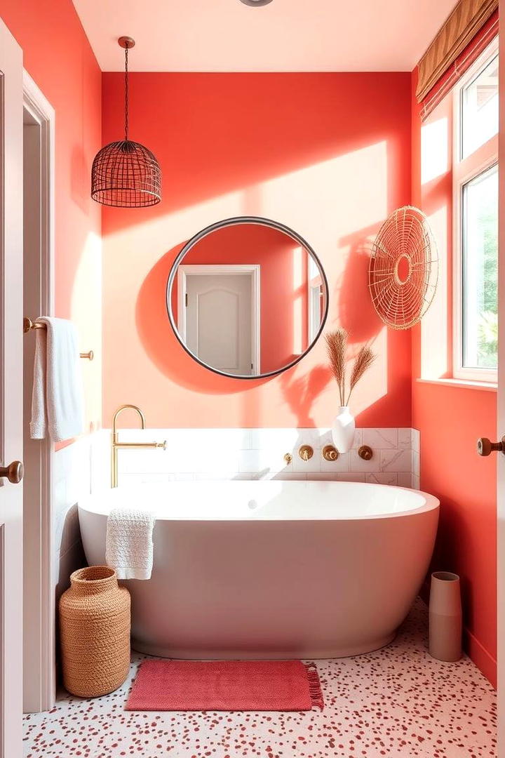 Lively Coral Energy - 21 Bathroom Color Ideas