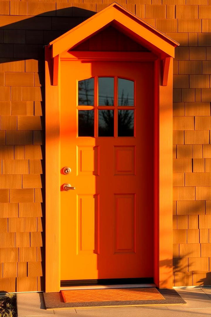 Lively Tangerine - 30 Mid Century Front Door Colors