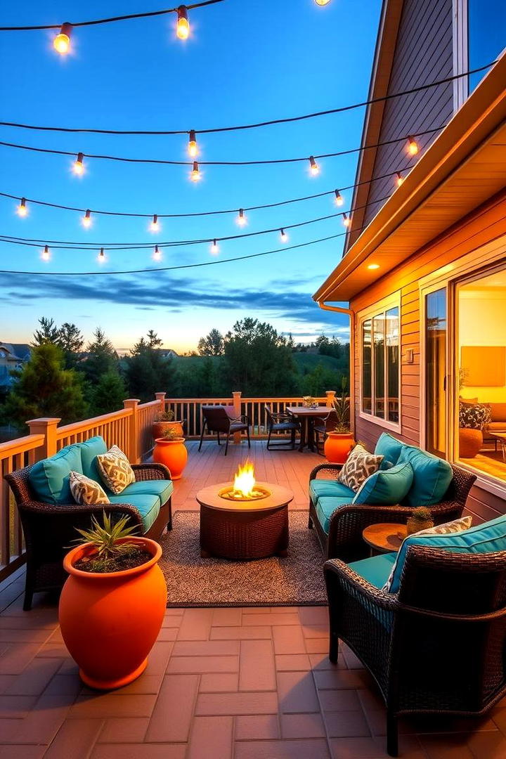 Lively Teal and Orange Outdoor Patio - 30 Teal and Orange Color Scheme for Your Rooms