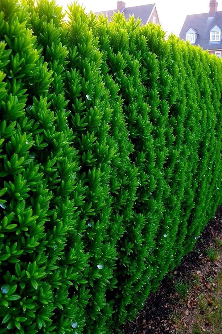 Living Green Hedge Fence - 30 Cheap Privacy Fence Ideas