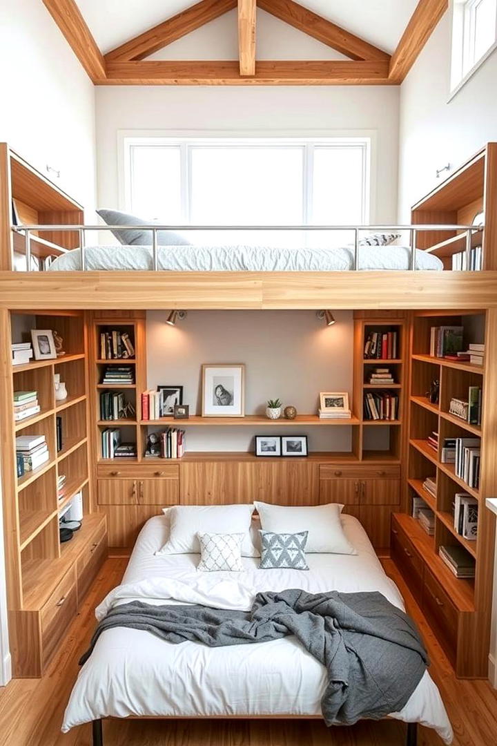 Loft Bed with Built in Shelves - 30 Loft Bed Ideas