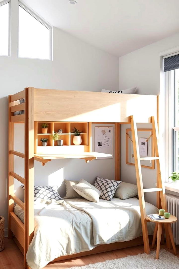 Loft Bed with Foldable Desk - 30 Loft Bed Ideas