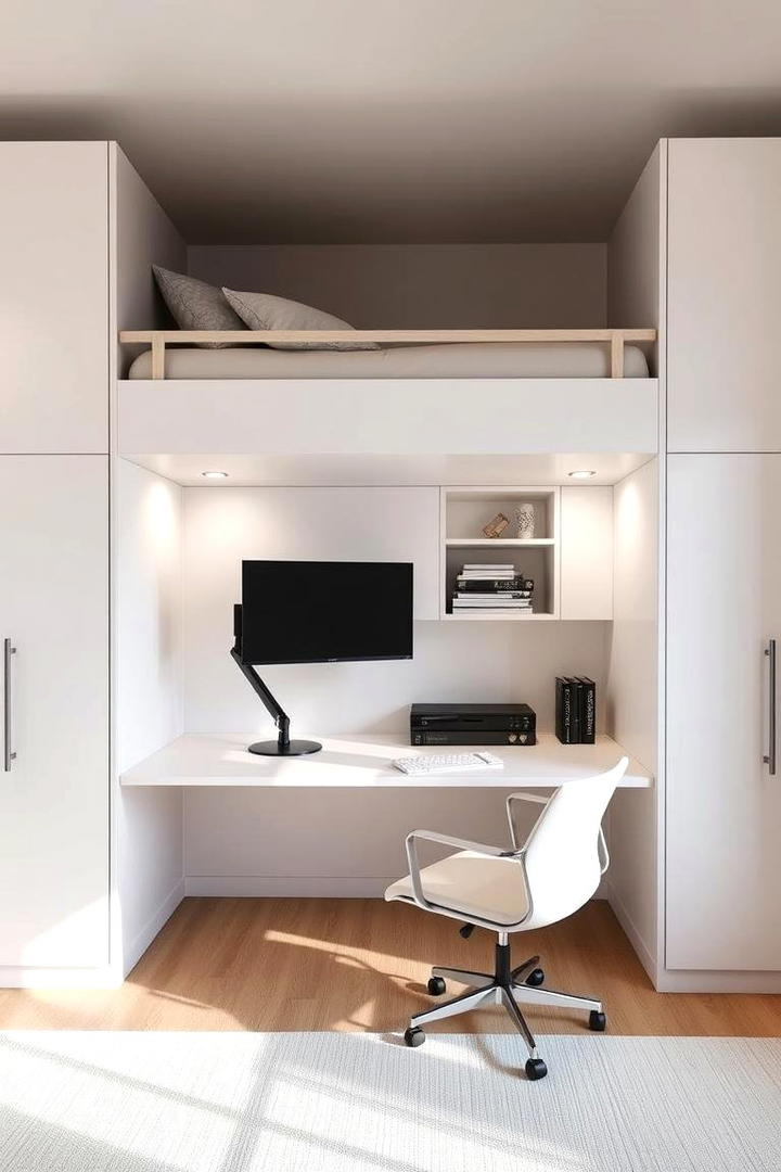 Loft Bed with Hidden Office Space - 30 Loft Bed Ideas