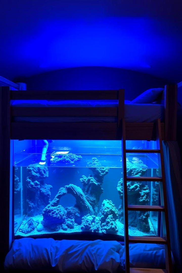 Loft Bed with Integrated Aquarium - 30 Loft Bed Ideas