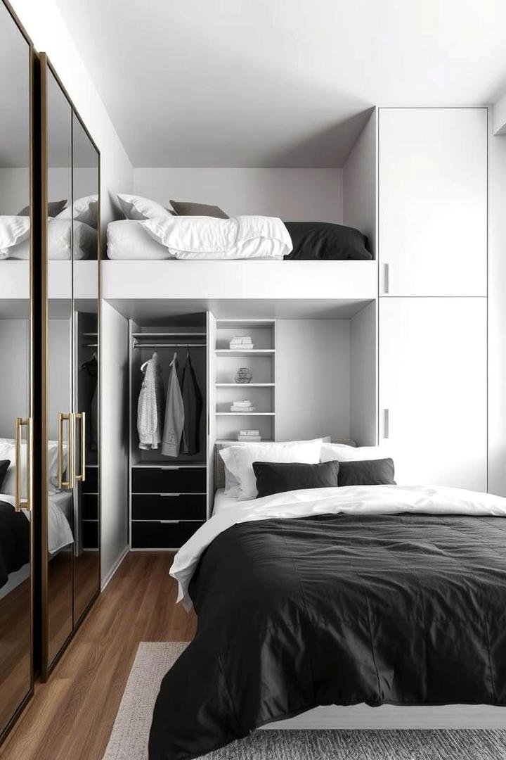 Loft Bed with Integrated Closet - 30 Loft Bed Ideas