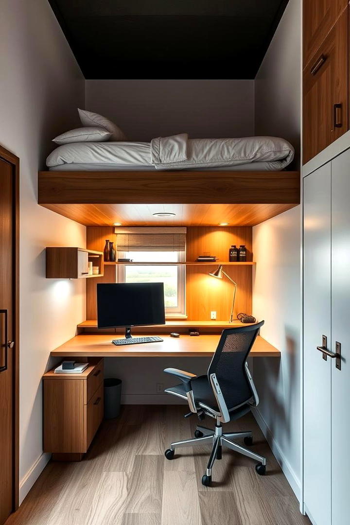 Loft Bed with Integrated Desk - 30 Loft Bed Ideas