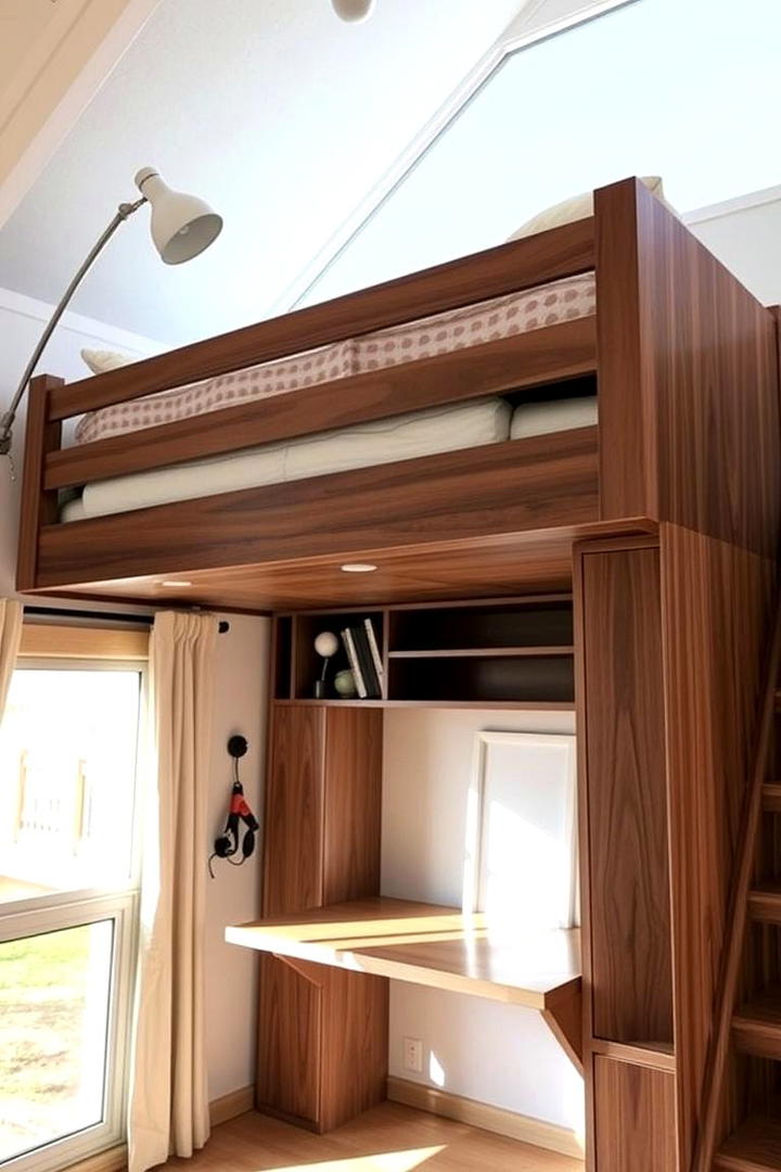 Loft Bed with Murphy Desk - 30 Loft Bed Ideas