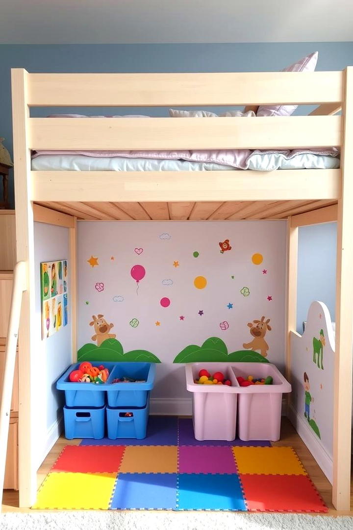 Loft Bed with Play Area Below - 30 Loft Bed Ideas