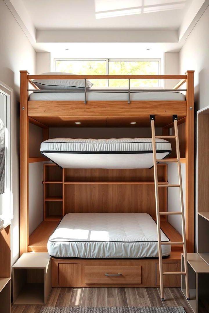 Loft Bed with Pop up Bed Option - 30 Loft Bed Ideas