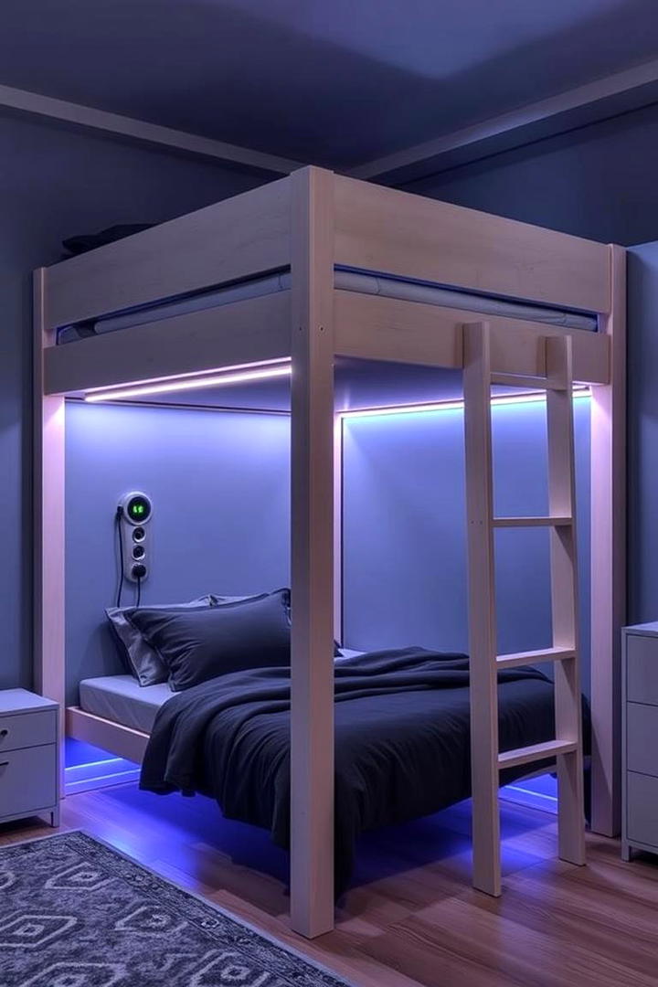 Loft Bed with Smart Home Features - 30 Loft Bed Ideas