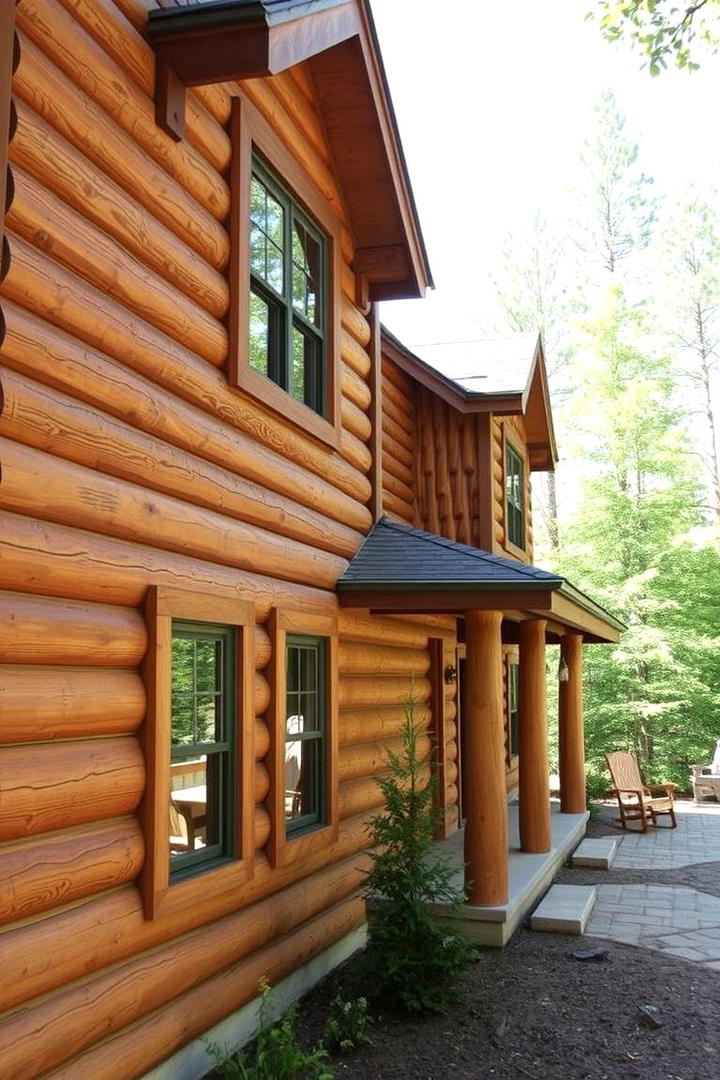 Log Siding - 21 Exterior House Siding Ideas