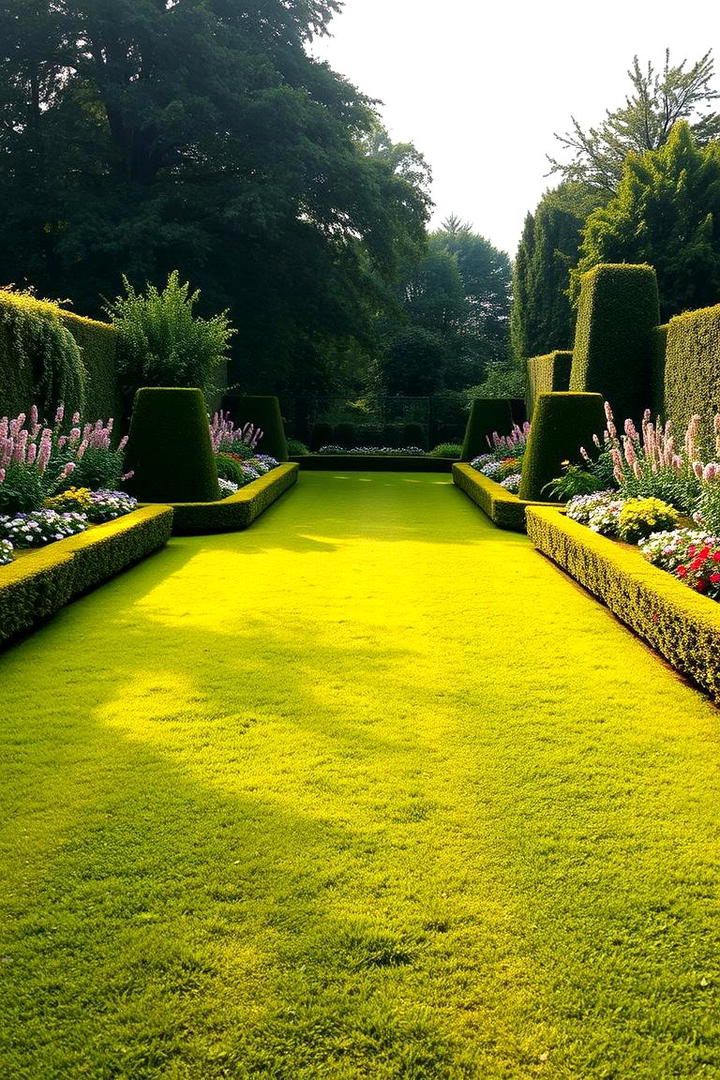 Lush Green Lawn Path - 30 Garden Path Ideas